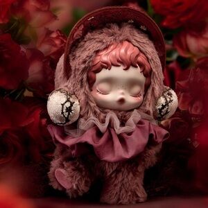 Pop Mart Skullpanda L’impressionnisme Plush Pendant - Blossom 🌹